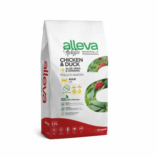 ALLEVA Holistic Hairball Poulet & Canard Sans Céréales Chat Adulte 5kg