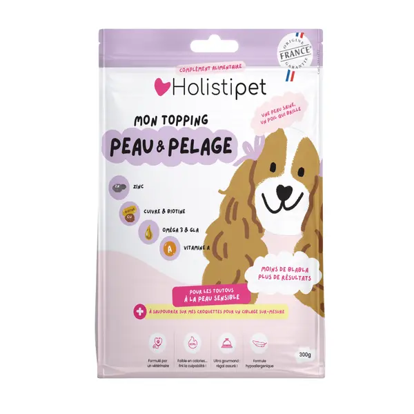 Holistipet Complément Chien Peau & Pelage Topping - 300 g