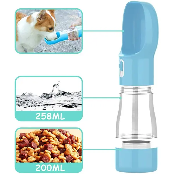 Gourde et réservoir d'alimentation pour chien et chat