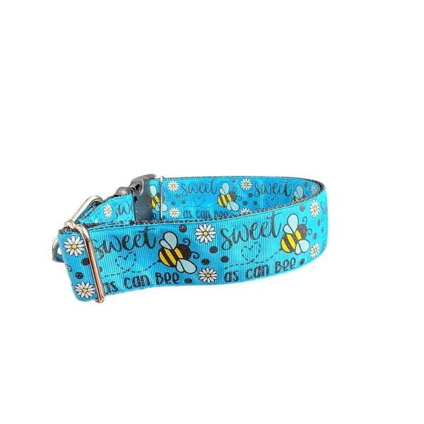 1.5" Wide Sweet As Can Bee Nylon Dog Collar
