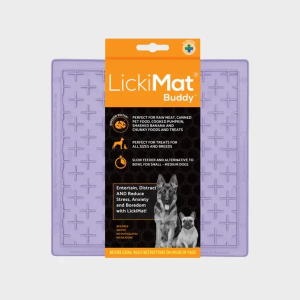 TAPIS DE LÉCHAGE ET D’OCCUPATION POUR CHIEN ET CHAT - LICKIMAT® BUDDY™ LAVENDER