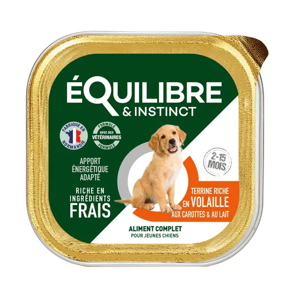 Équilibre & Instinct Barquette Chiot Volaille - 150 gr