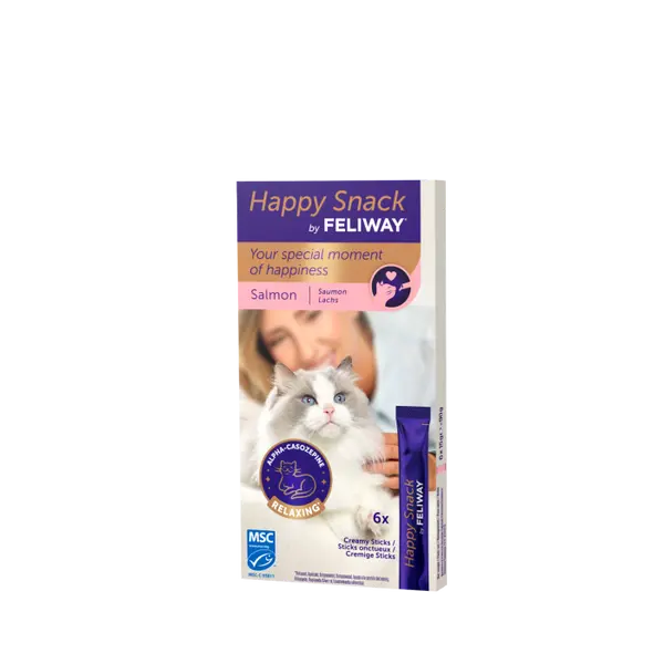 Happy Snack by Feliway Friandises Saumon Chat 6x15g