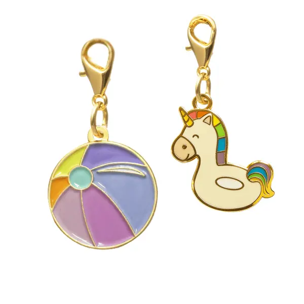 Unicorn Floatie & Beach Ball Pet Charm Set