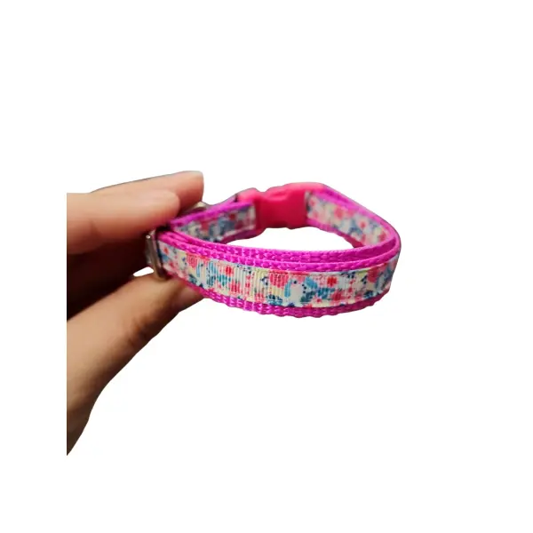 1/2" Bright Flowers Nylon Dog / Cat Collar