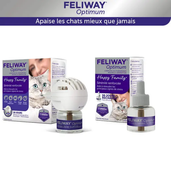 Feliway Optimum - Diffuseur anti-stress + recharge 48 ml