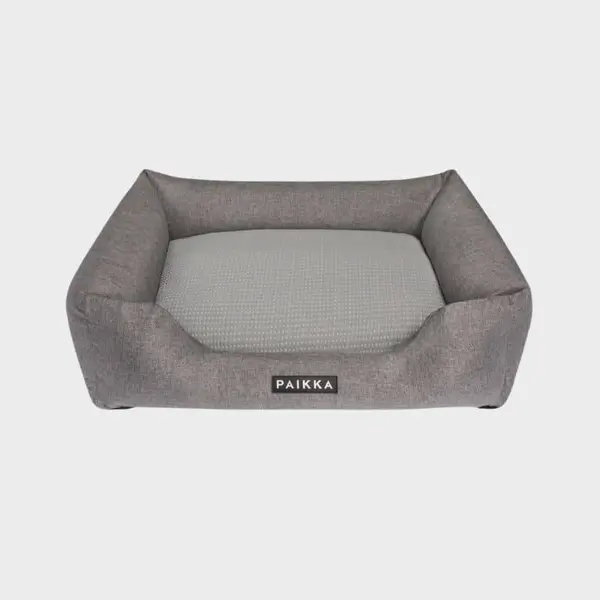 LIT DÉHOUSSABLE POUR CHIEN MÉMOIRE DE FORME ET RAFRAÎCHISSANT - GRIS