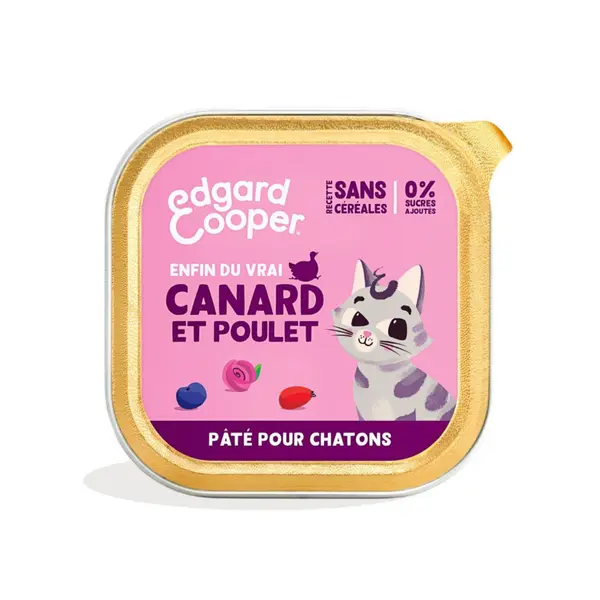 Edgard & Cooper Aliments Humides Chaton Canard Poulet Pâtée Sans Céréales - 85 g