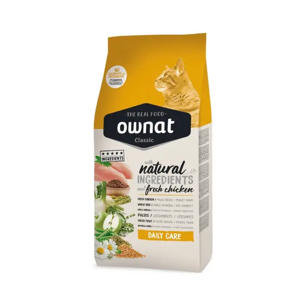 Croquettes Chat Adulte - Ownat Classic Daily Care - 15 kg