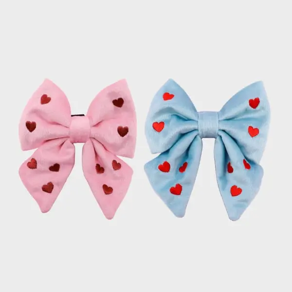 NOEUD PAPILLON SAILOR EN VELOURS POUR CHIEN - ALL YOU NEED IS LOVE