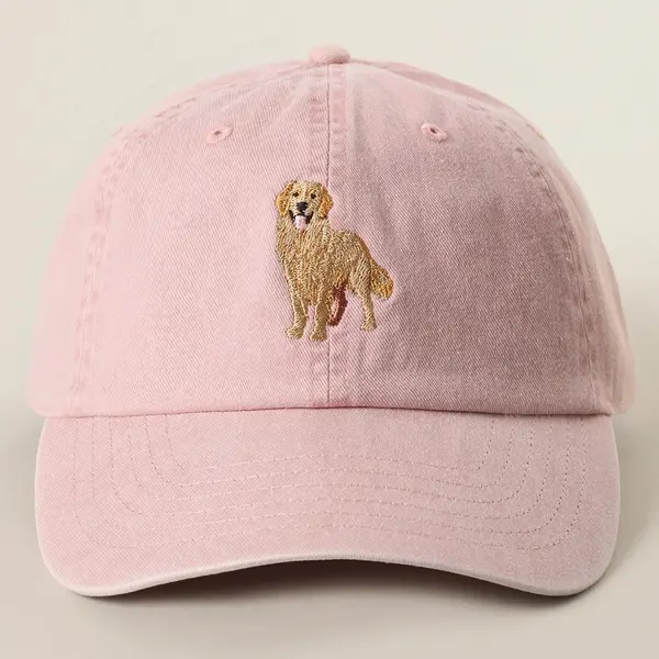 Casquette Golden Retriever Rose