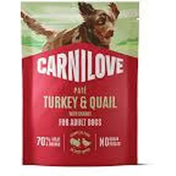 CARNILOVE Adult Pâtée en Pochon pour Chien Dinde et Caille 300 g