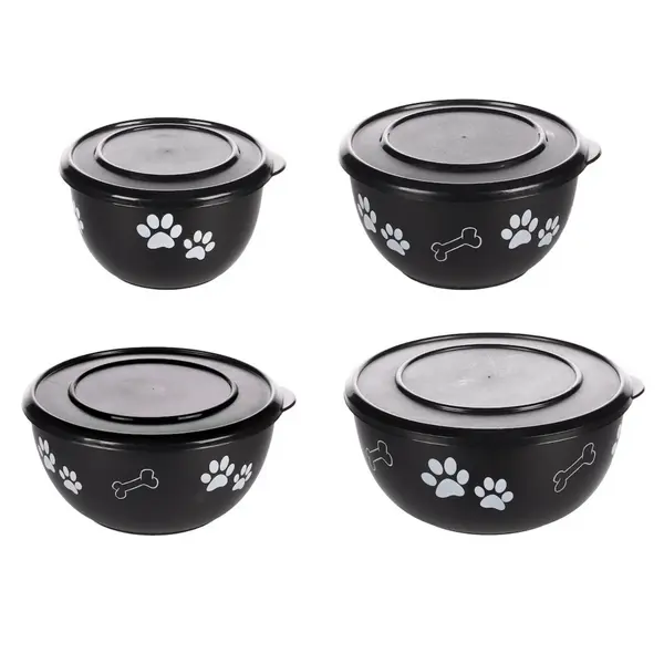 Gamelle Chien - Flamingo Ecuelle avec couvercle Kena Noir - Ø 19 cm