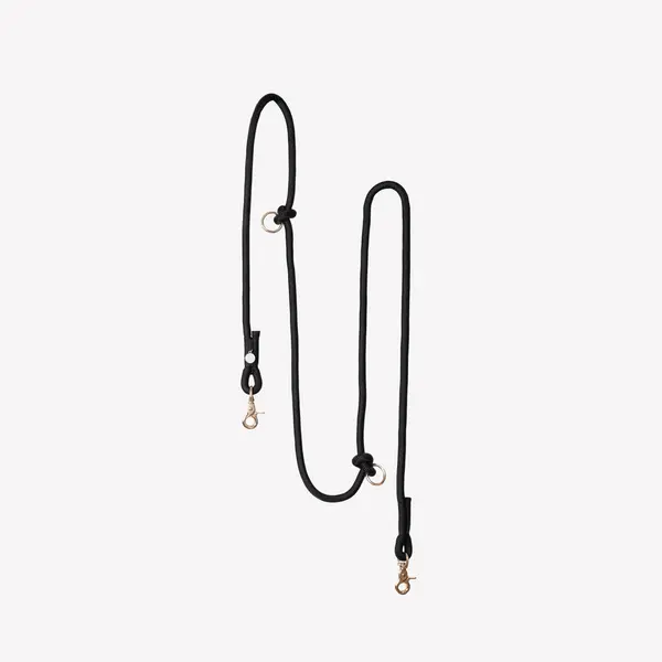 'Black' - Hands Free Braided Leash