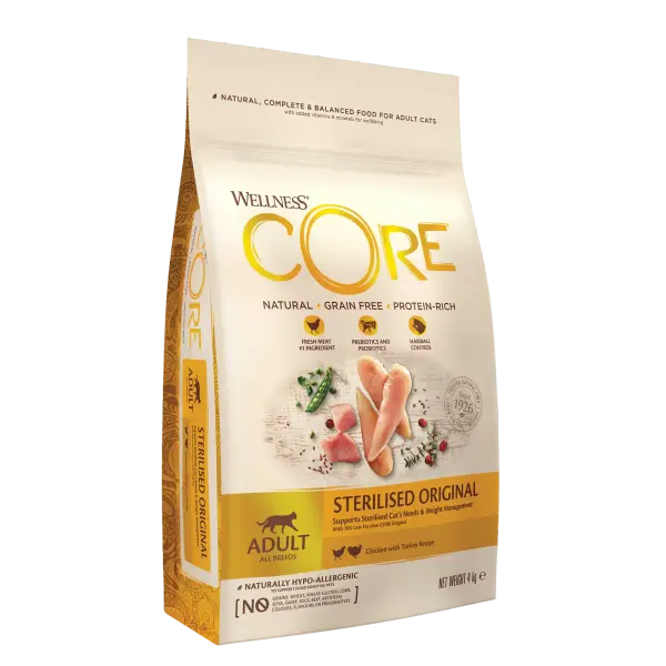 Wellness Core – Croquettes Chat Stérilisé Poulet & Dinde