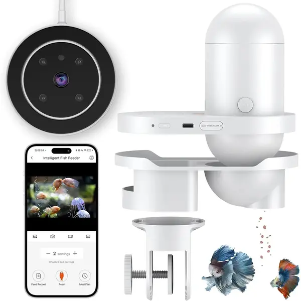 WiFi Automatic Fish Feeder with Camera App Control Moisture Proof 230ML