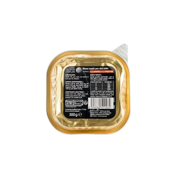 Boîte Chien senior - Sa vraie nature® Terrine Volaille et Légumes - 300 g