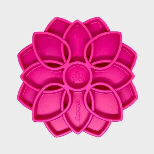 GAMELLE ANTI-GLOUTON ET PLATEAU D'ENRICHISSEMENT POUR CHIEN MANDALA - ROSE