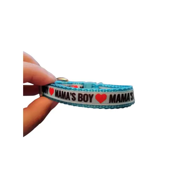 1/2" Mama's Boy Nylon Dog Collar