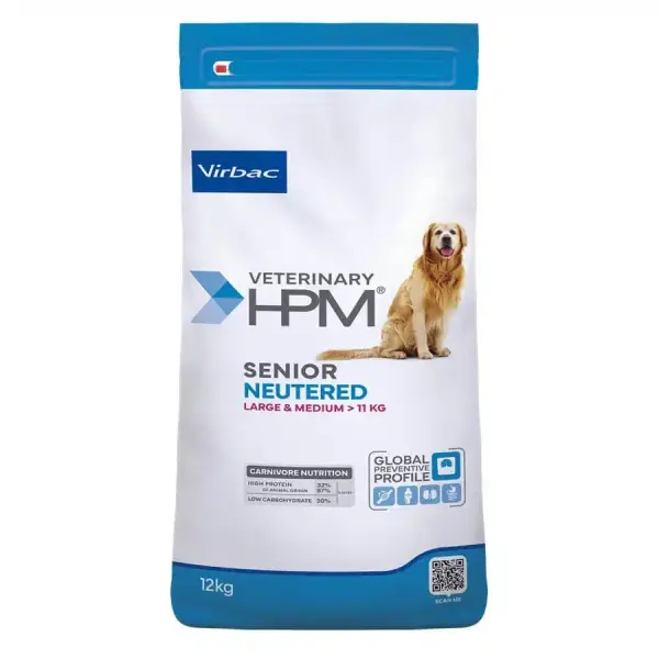 Virbac Veterinary HPM Senior Neutered Large & Medium Dog 12 kg