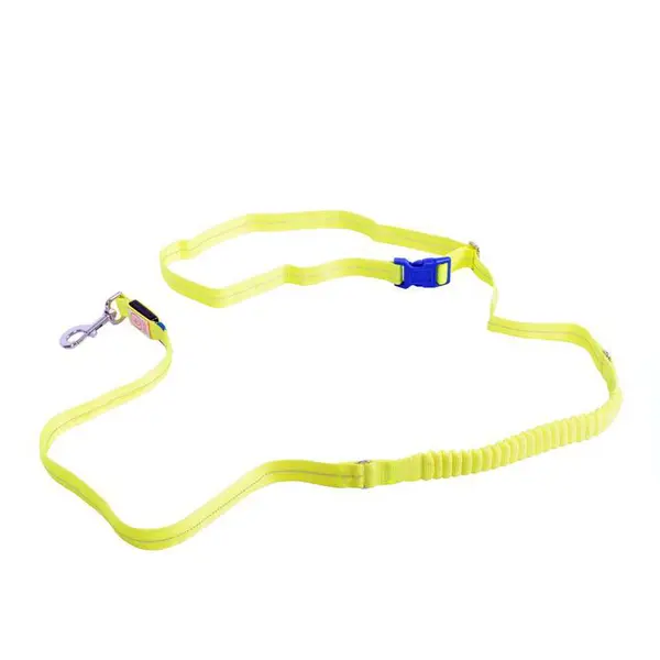 Laisse Chien – Jogging Lumineux USB LED coloris jaune néon – 200 cm / 2,5 cm