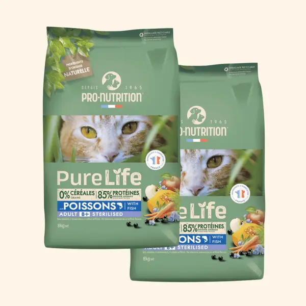 Adult 8+ Sterilised - Saveur Poissons | Lot 2x8 kg