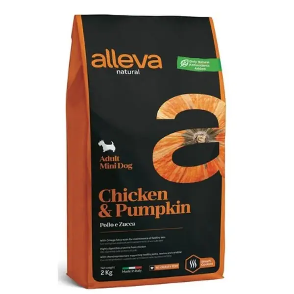 Alleva Natural Super Premium  Poulet & Potiron pour chien adulte de petite race