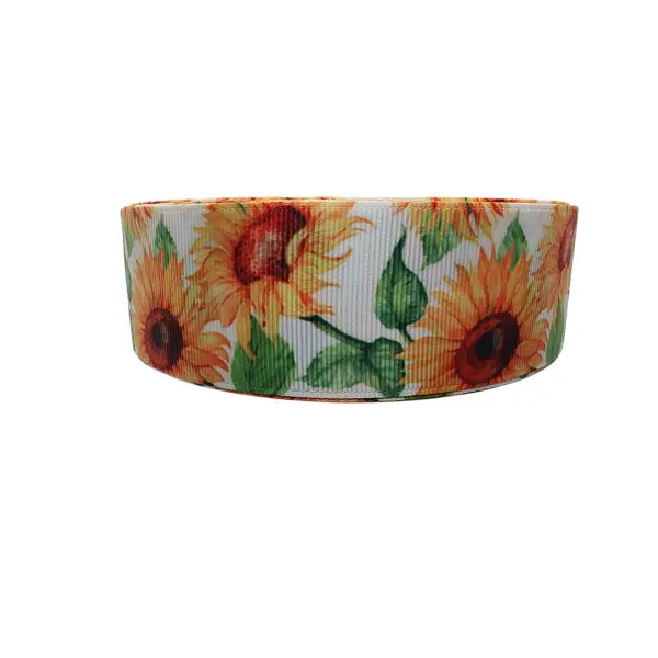 1.5" Wide Sunflowers Nylon Dog Collar