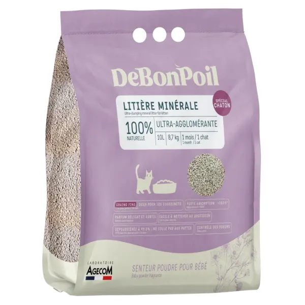 DeBonPoil Litière Minérale Chaton – 6 L