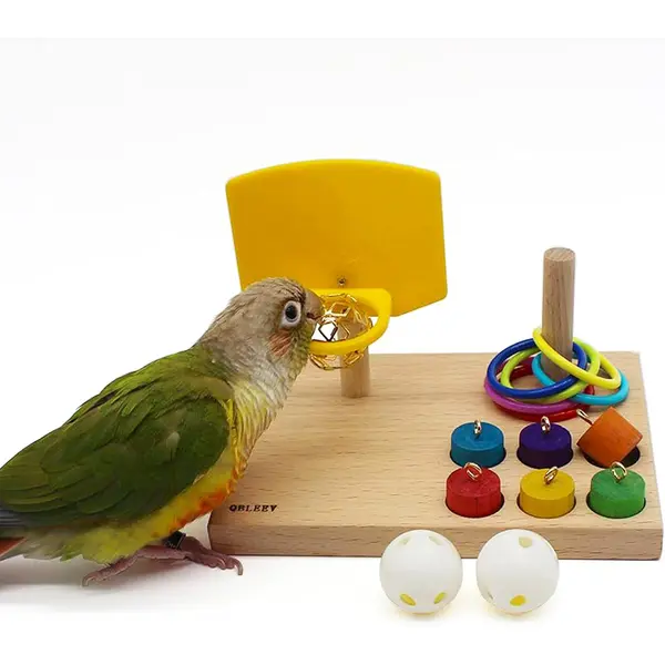 Beech Wood Foraging Puzzle Toy for Budgies and Parrots