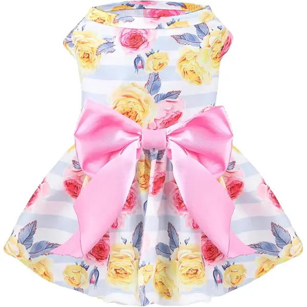 Dog Dress Cute Small Dog Outfit Cotton Puppy Clothes Breathable All Colors