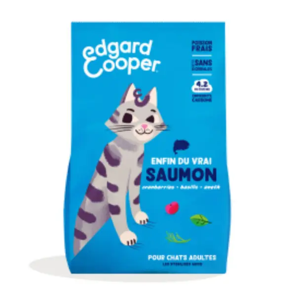 Edgard & Cooper Croquettes Chat Adulte Saumon Sans Céréales - 4 kg